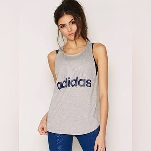 Blue Adidas Razorback Tank Top